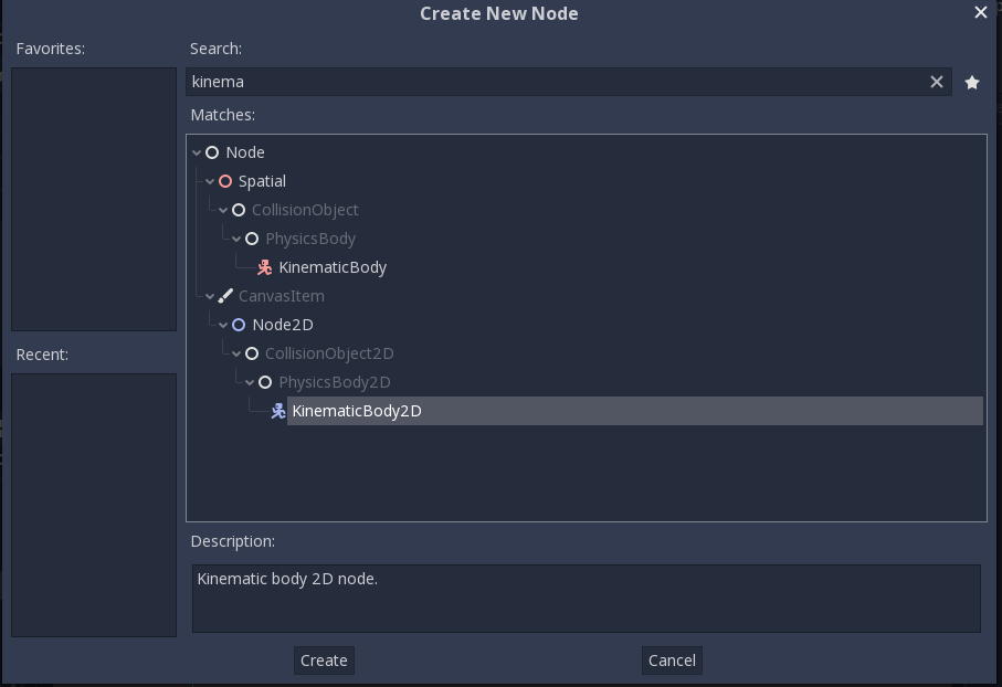 Dialogue box Node Selection