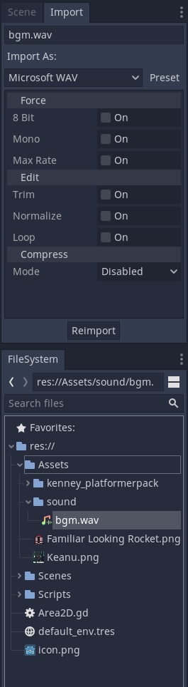 Audio Import Settings