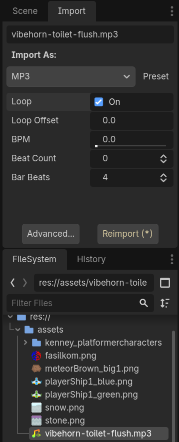 Audio Import Settings