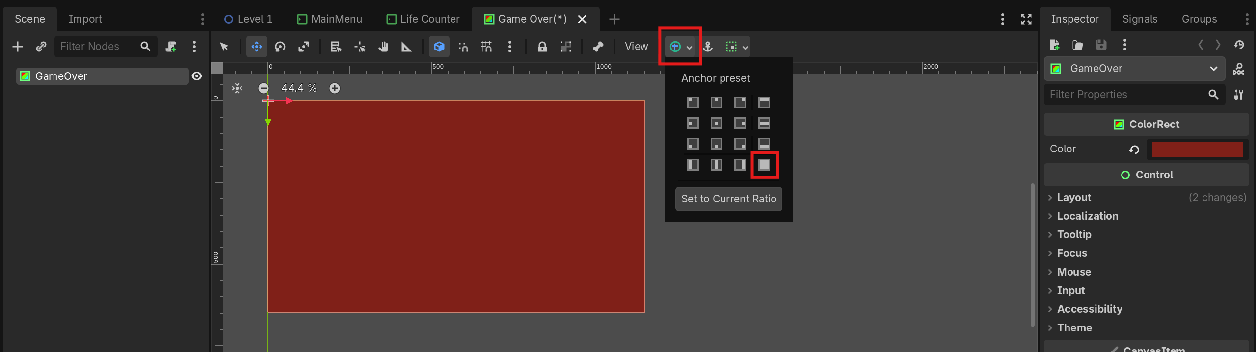 Setting Up Background Color and Full Rect