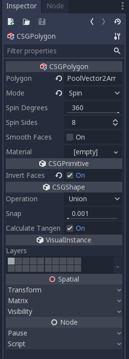 CSGPolygon Inspector